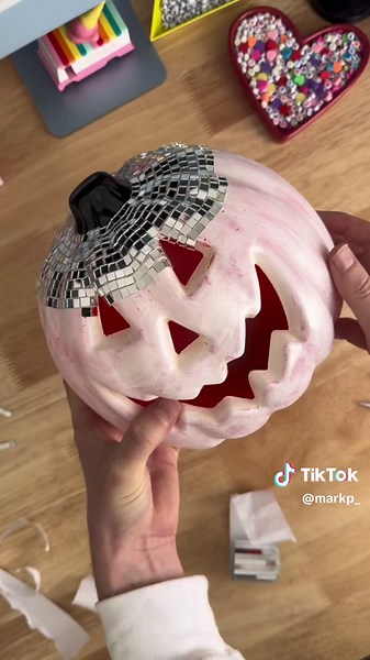 DIY Disco Ball Jack-o-Lantern Tutorial