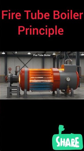 Fire tube boiler principle explained #shorts #boiler