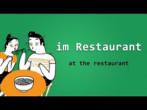 German vocabulary practice for beginners A1.1 - Lesson 3.15 Im Restaurant (At the restaurant)