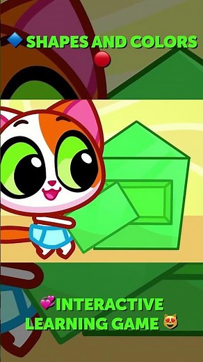 LEARN SHAPES AND COLORS 🔷🌈 INTERACTIVE LEARNING GAME FOR KIDS 😻 #learning #shapes