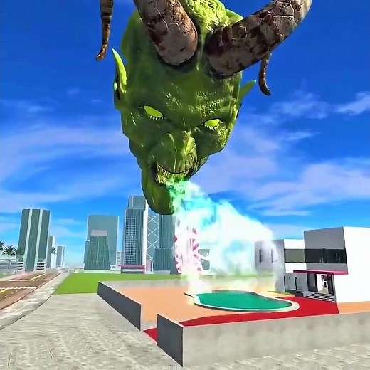 😱 GIANT DEMON ATTACK! Franklin Gets Magic Powers 💥 | Super Franklin vs Flying Demon – #ibd3d #shorts