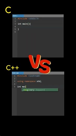 C vs C++ #C #cpp #code #programm #education