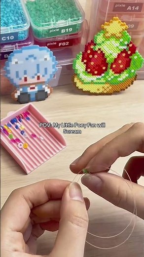My Little Pony Keychain DIY 🦄 Mini Fuse Bead Charm Tutorial with PixieBeads