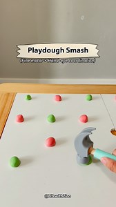Looking for a playful way to build strength and coordination? 💪🔨 Try this Playdough Smash activity. It’s a fun way for little hands to practice fine motor skills while having a blast!🤩😍 #montessoriactivities #diyactivitiesforkids #learningthroughplay #toddleractivities #preschoolactivities #kindergartenactivities #toddleractivityideas | Life with Zion