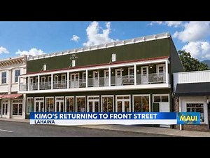 Kimo’s Maui restaurant to reopen in Lahaina after 2023 wildfires