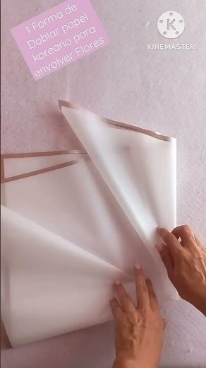1 Forma se doblar Papel Koreano para envolver Flores #cajasdepapel