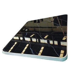 [Hot Item] Sintered Stone Table Tops for Coffee Tea Bar Table Nero Marquina Specification 800*800*30mm Black Table Tops