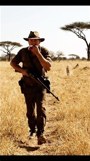Man hunting cheetah #animals #wildlife #lion #shorts
