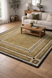 Olive Green Area Rug, Bordered Traditional Rug, Neutral Living Room Carpet, Classic Transitional Home Decor Rug - Etsy