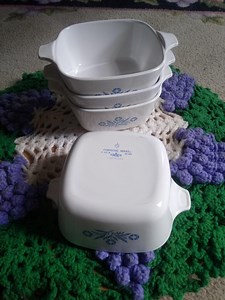 Vintage Corning Ware Square Dish: Blue Cornflower Casserole (P-43B) - Etsy