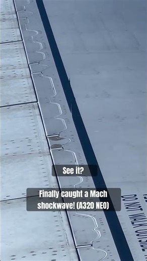 A Mach shockwave on passenger plane.