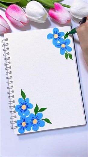 Aesthetic cover design for notebook #cover #art #shorts