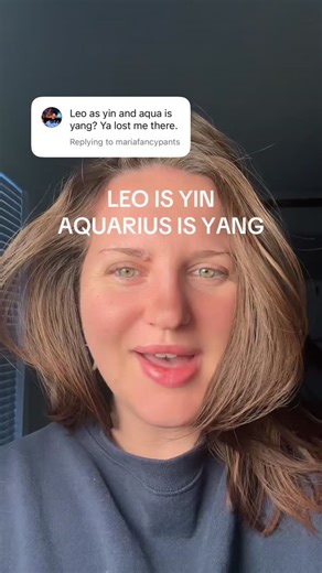 Sarah Moody | Intuitive Astrologer on Instagram: "Let's get NUANCED: Leo & Aquarius As sister signs, they are both "masculine" energy (yang) but how do they balance each other out? One is centralized expression. The other is decentralized distribution. Leo is the center. She doesn't chase or organize. Leo's work is simply to be herself - guided by her own joy. When she can do that freely, the planets orbit peacefully and all forms of life seek her. This is her inherent magnetism, that comes from