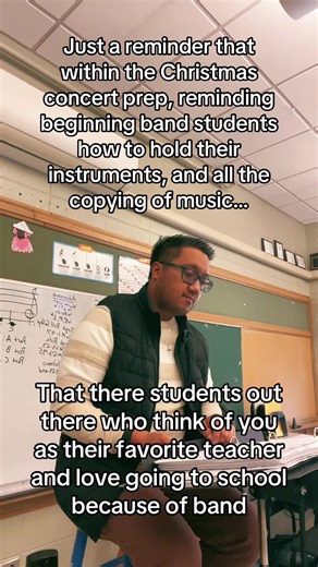 Sometimes, that’s all we need as teachers, more specifically as band directors. As crazy as teaching 4th-8th grade band is, I absolutely enjoy every single minute of it. My students are my motivation, both current and former. #banddirector #banddirectorsoftiktok #teacher #teachersoftiktok #teacherlife
