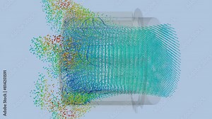 Industrial mixer duct airflow simulation - CFD simulation Computational fluid dynamics