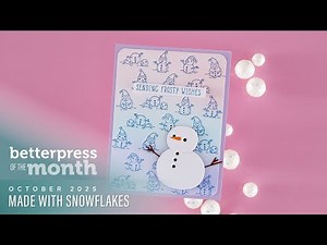 Spellbinders October 2025 BetterPress Plate of the Month – Made With Snowflakes