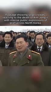 This video documents the public response in North Korea after the death of Kim Jong-il. Crowds are seen gathering in streets, public squares, and workplaces, displaying visible grief through crying, mourning rituals, and collective expressions of loss. The footage stands out for its intensity and scale, reflecting the highly controlled political environment and the role of public mourning in North Korean society. Whether viewed as genuine emotion, social pressure, or a combination of both, the s