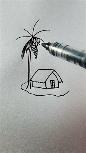 How to drawing small island #drawingpractice #art