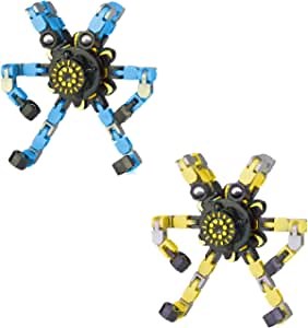 Fidget Spinners,Transformable Fingertip Gyro Spinner Toy DIY Deformable Robot Fingertip Toys ,Decompression Spinner Stress Relief Mechanical Chain Toy for Kids Adults2PCS