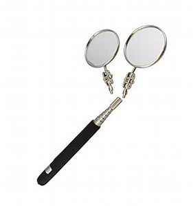 ABN Auto Mechanic Telescoping Automotive Vehicle Inspection Mirror 2-Pack, 2-1/4in Round Mirrors, 6in to 30in Handle