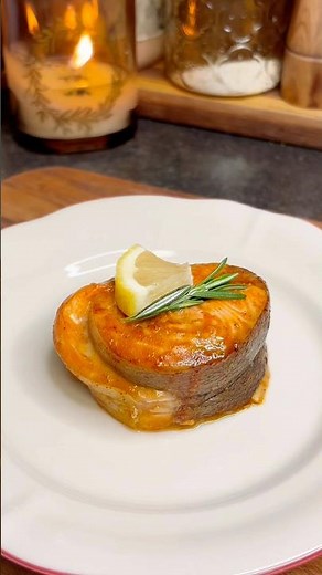Twisted Salmon Steaks with Orange Honey Soy Sauce | Easy Viral Recipe #trending #recipe