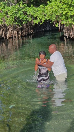 Birthday suit? No.🙅🏽 Baptism suit? YES‼️😂💦✝️ 24 years old and publicly declaring my faith 🙏🏽 Best birthday ever 🎉🤍#baptism #covenant #fyp #jamaicatiktok #childofgod❤️✝️ @Danneila Smith ❤️🙏🏽