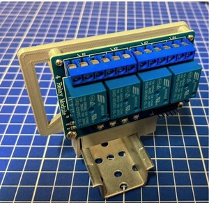 DIN rail relay holder 4-channel #3DPRinting #3DThursday