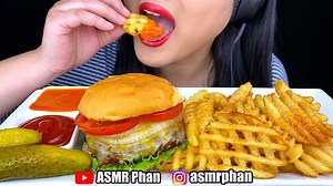 ASMR Phan | ASMR EATING SOUNDS. Homemade Burger and Fries!! If you are missing your favorite burger joint why not make it at home! I grilled the burger... | Instagram