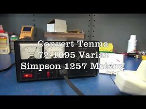 How to repair/upgrade Tenma 72-1095 bench Variac to separate Simpson analog meters