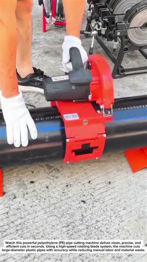 Amazing PE Pipe Cutting Machine | Fastest Polyethylene Pipe Cutting Process Ever!