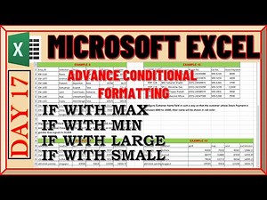 MICROSOFT EXCEL DAY 17|| ADVANCE CONDITIONAL FORMATTING|| PART II