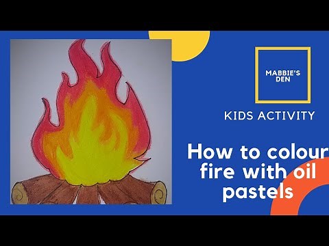 How to colour fire with oil pastels|| For kids||Must watch