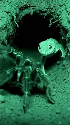NIGHTMARE! 🕷️ Giant Tarantula Attacks Lizard (CCTV) #cctv #natureismetal #predator