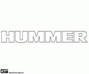 Emblem of the Hummer brand coloring page printable game