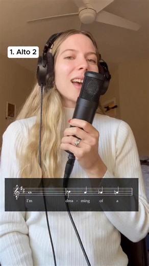 63K views · 4.5K reactions | Ep. 47 of I love when the harmony makes no sense at all until you put it all together ✨ “White Christmas” ❄️ #harmony #choir #sing #jazz | MaryAnne Muglia | Facebook