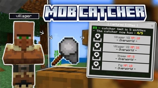 Mob Catcher v2 for 1.21.130 (works with addon mobs) Minecraft Mod