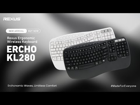 ERGONOMIC WIRELESS KEYBOARD ERCHO KL280| REXUS