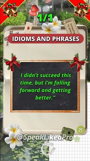 IDIOMS AND PHRASES 💫 Fall Forward 💫 meaning and example) #english #spokenenglish #idiomsandphrases