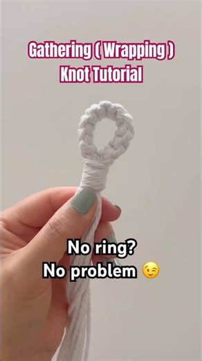 Macrame Gathering (Wrapping) Knot Tutorial #macrame #macrametutorial #マクラメ #マクラメ編み #diy