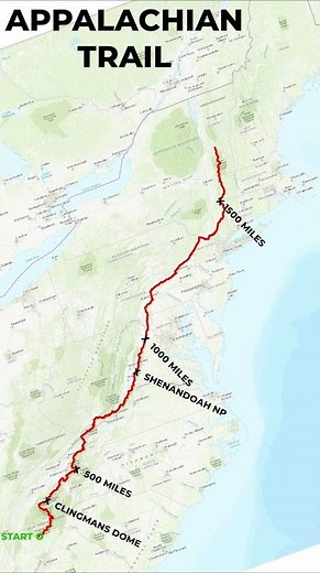 Full Appalachian Trail Map #Shorts