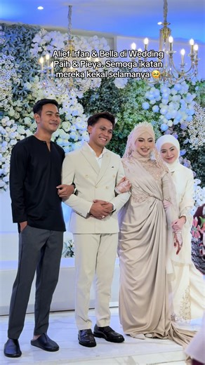 Alief Irfan & Bella di Wedding Paih & Pieya. Semoga ikatan mereka kekal selamanya kan? 🥹 #fyp #numiskincare #wedding #aiteam