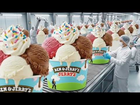 Inside the Ben & Jerry Ice Cream Factory: How Raw Cream becomes Ready Scoops!