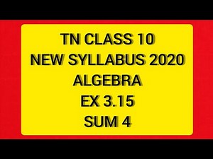 TN Class 10 Maths Algebra Graph Ex 3.15 Sum 4