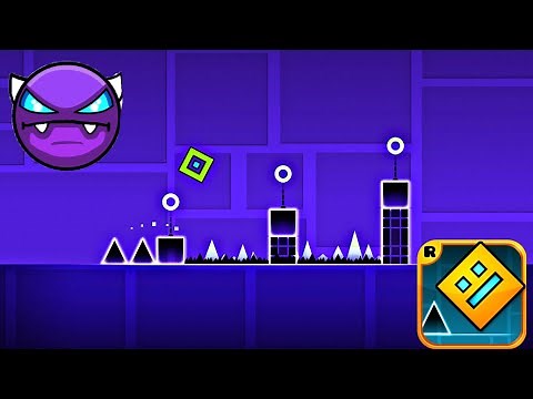 Jogando o jogo do quadrado que faz parkour ( Geometry dash)