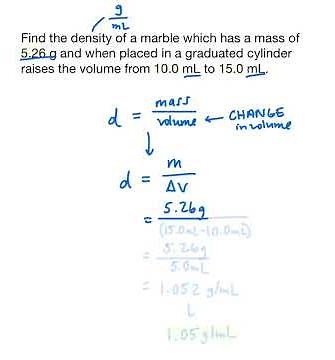 How to Calculate Density from Mass and Volume - Chemistry Practice Problems