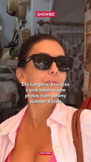 Eva Longoria, 51, rocks a pink bikini in new photos from steamy summer travels #shorts #sport #celeb