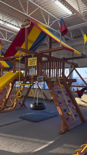 Check out our #1 Best Selling outdoor swing set - the Sunshine Castle! It's perfect for kids of all ages and has all the options and add-ons you could want. The best part? It's fully modular and expandable, so you can keep adding to it as your family grows. Find a showroom near you to check out which playset is perfect for your family! #RainbowPlay #Playtime #Play #Kids #Fun #KidsFun #Summer #SwingSet