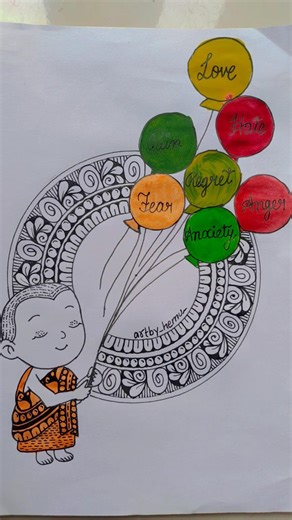 Love, pain, hate,fear, regret, anger & anxiety let all go #viral #ytshorts #youtubeshorts #mandala