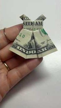 Origami Tutorial Learn to fold a bill in a mini dress / Aprende a doblar un billete en mini vestido