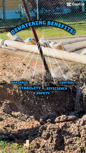 🔑Key Benefits of Dewatering: • Safer job sites • Stronger soil stability • Faster project timelines • Protected infrastructure • Better equipment access • Fewer delays • Cleaner excavations #Dewatering #GroundwaterControl #TexasConstruction #TexasContractors #excavation